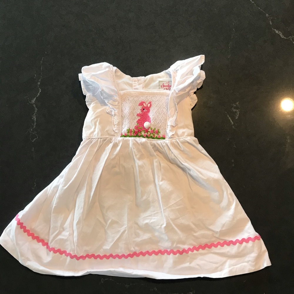 Baby girl 6 month smocked Easter bunny dress